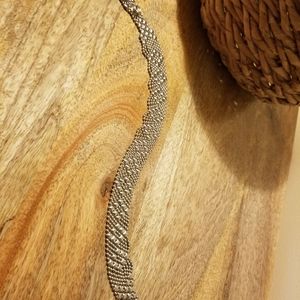 Sergio Gutierrez Liquid Metal Diamond Pattern Flexible Choker/wrap bracelet